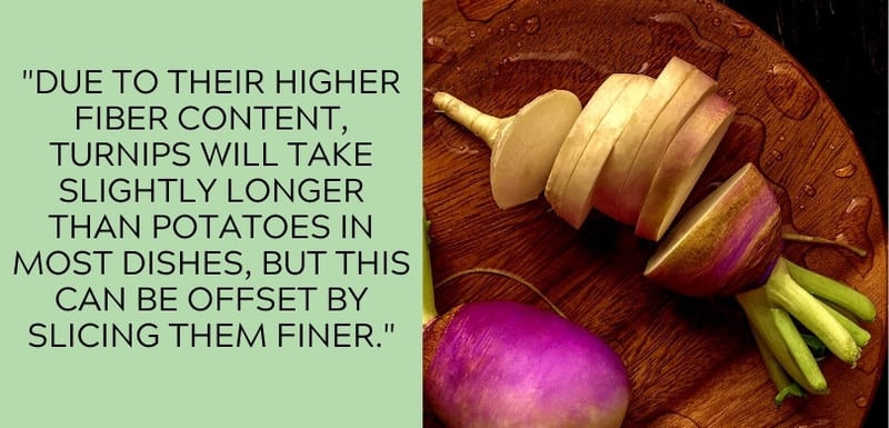 sliced turnip