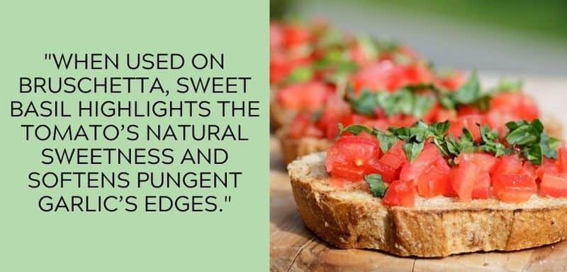 sweet basil for bruschetta