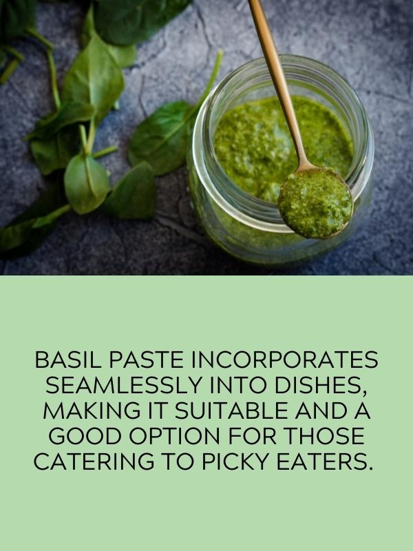 basil paste in a jar