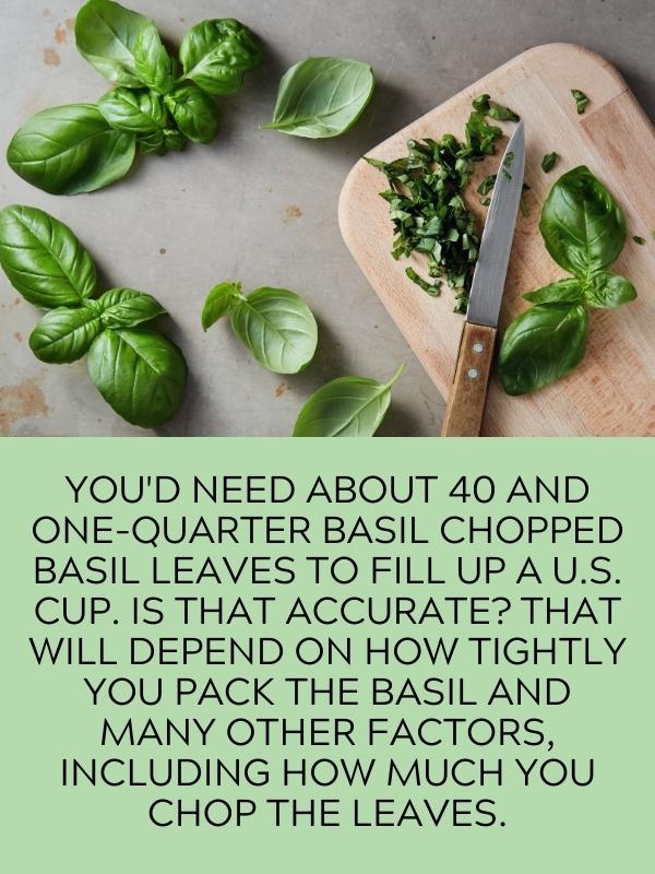 chopped basil leaves