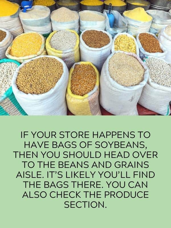 soybeans in sack